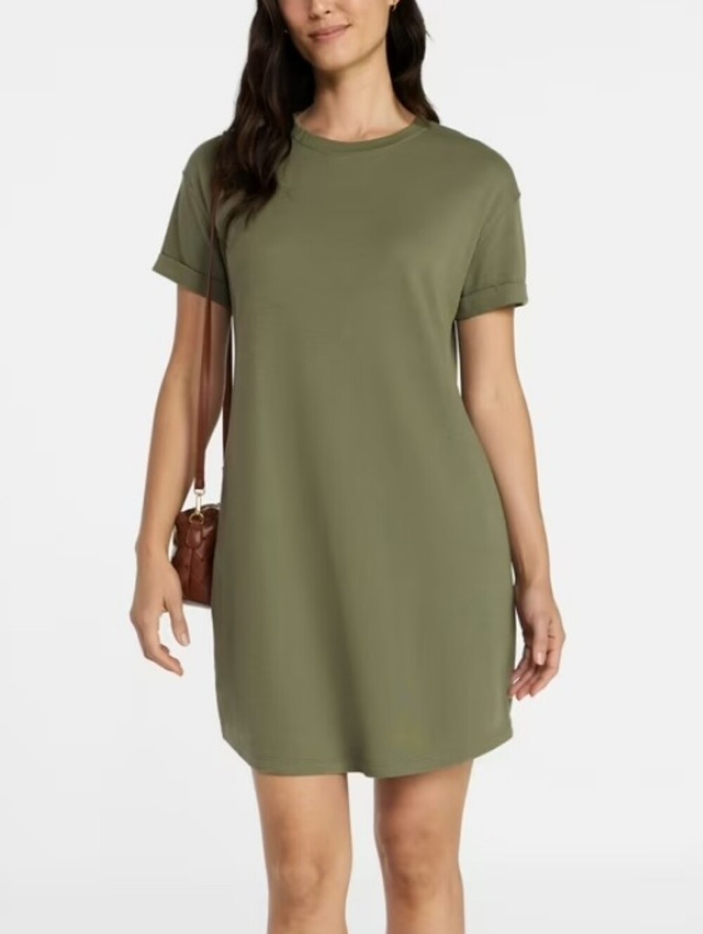 Time and Tru Women's Cotton T-Shirt Dress with Short Sleeves, Size XS NWT